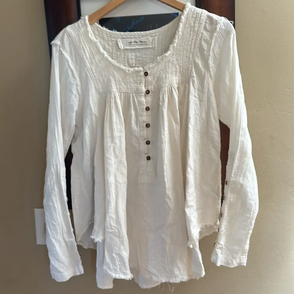 Free People Sand Dune Henley Top Small - Picture 6 of 9